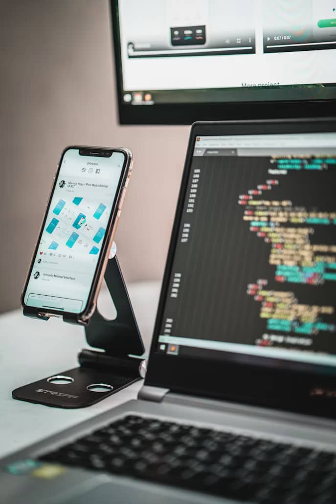Person engaging with mobile app